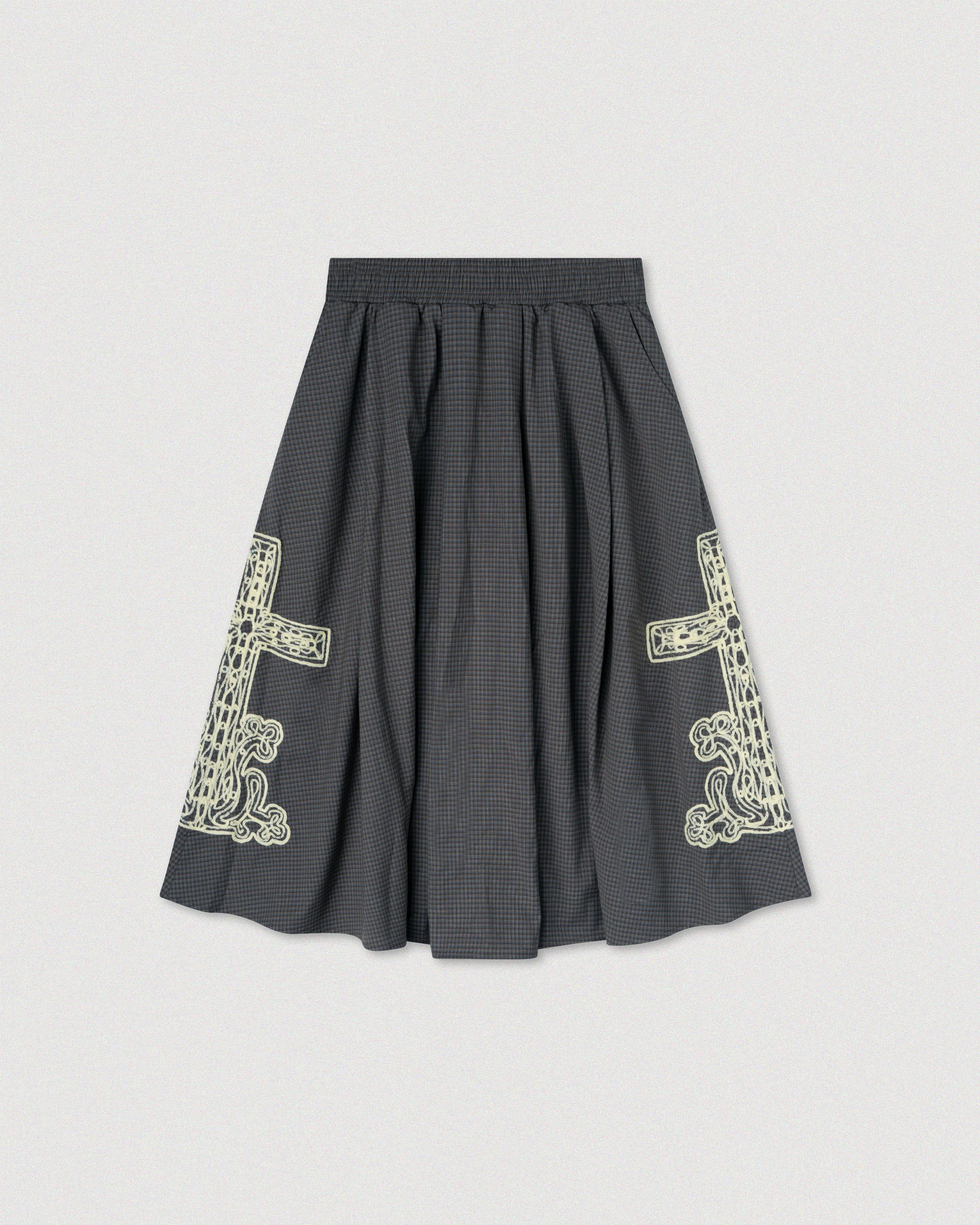 "RUTH" OVERSIZED PLAID SKIRT